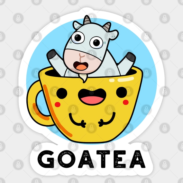 Goatea Cute Goat Tea Pun Sticker by punnybone